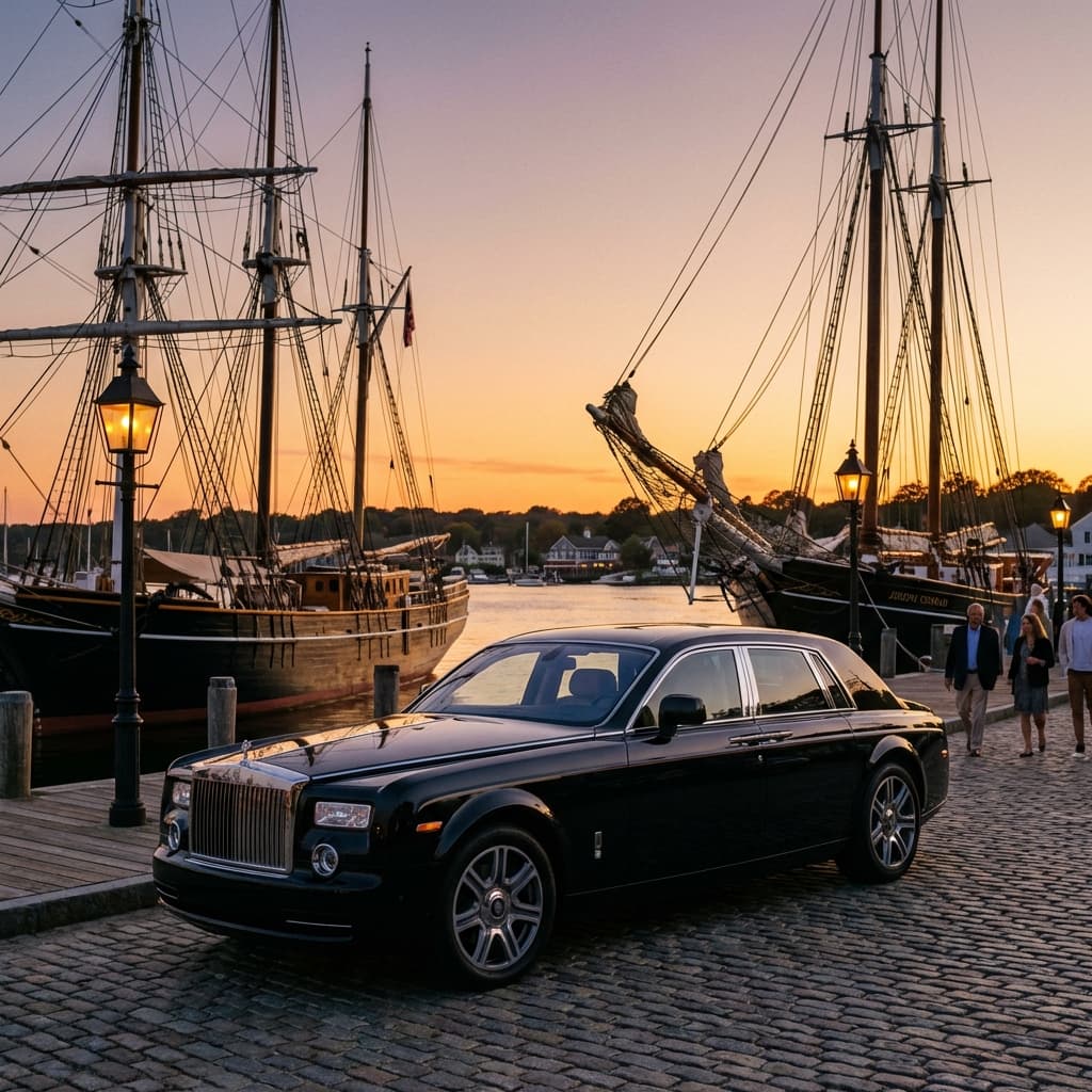 Luxury car at Mystic Seaport