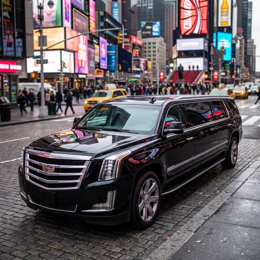 Limo near Times Square